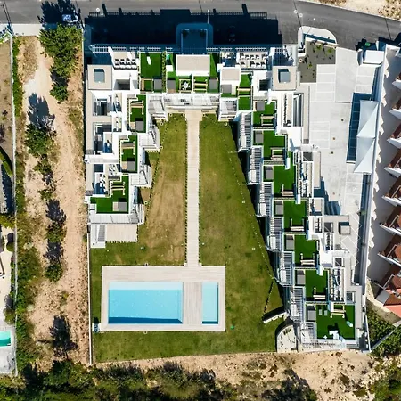 Mar A Vista - Condominium With Pool, Gym And Sea Views Nazare Exterior photo