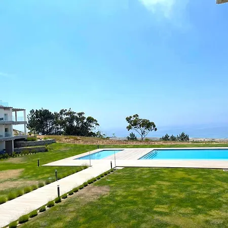Mar A Vista - Condominium With Pool, Gym And Sea Views Nazare Exterior photo